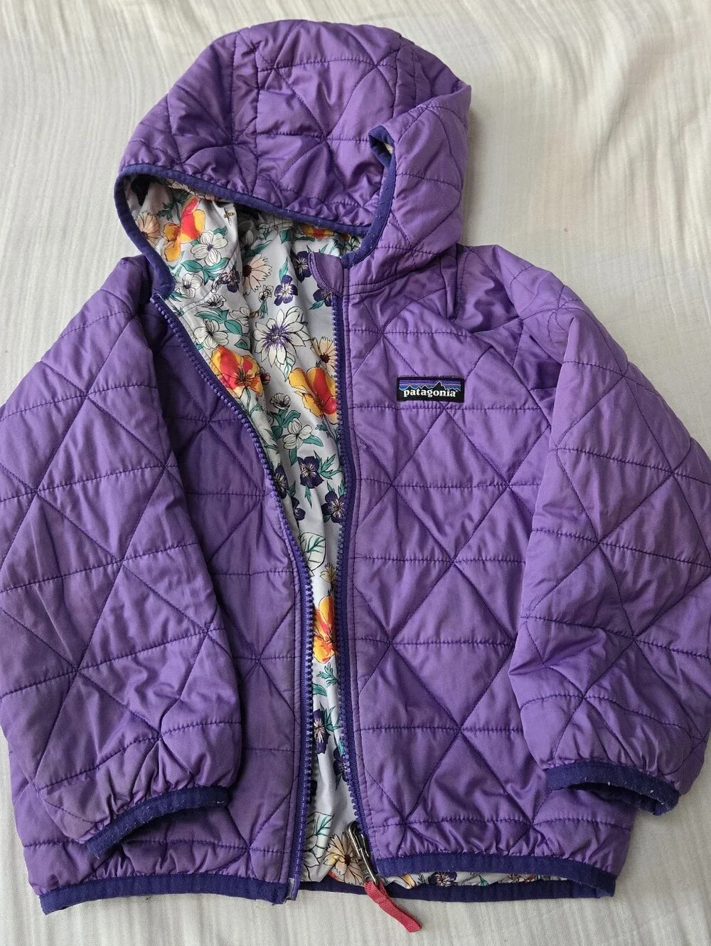 Patagonia Reversible Jacket & Snowpants 4T Floral Purple